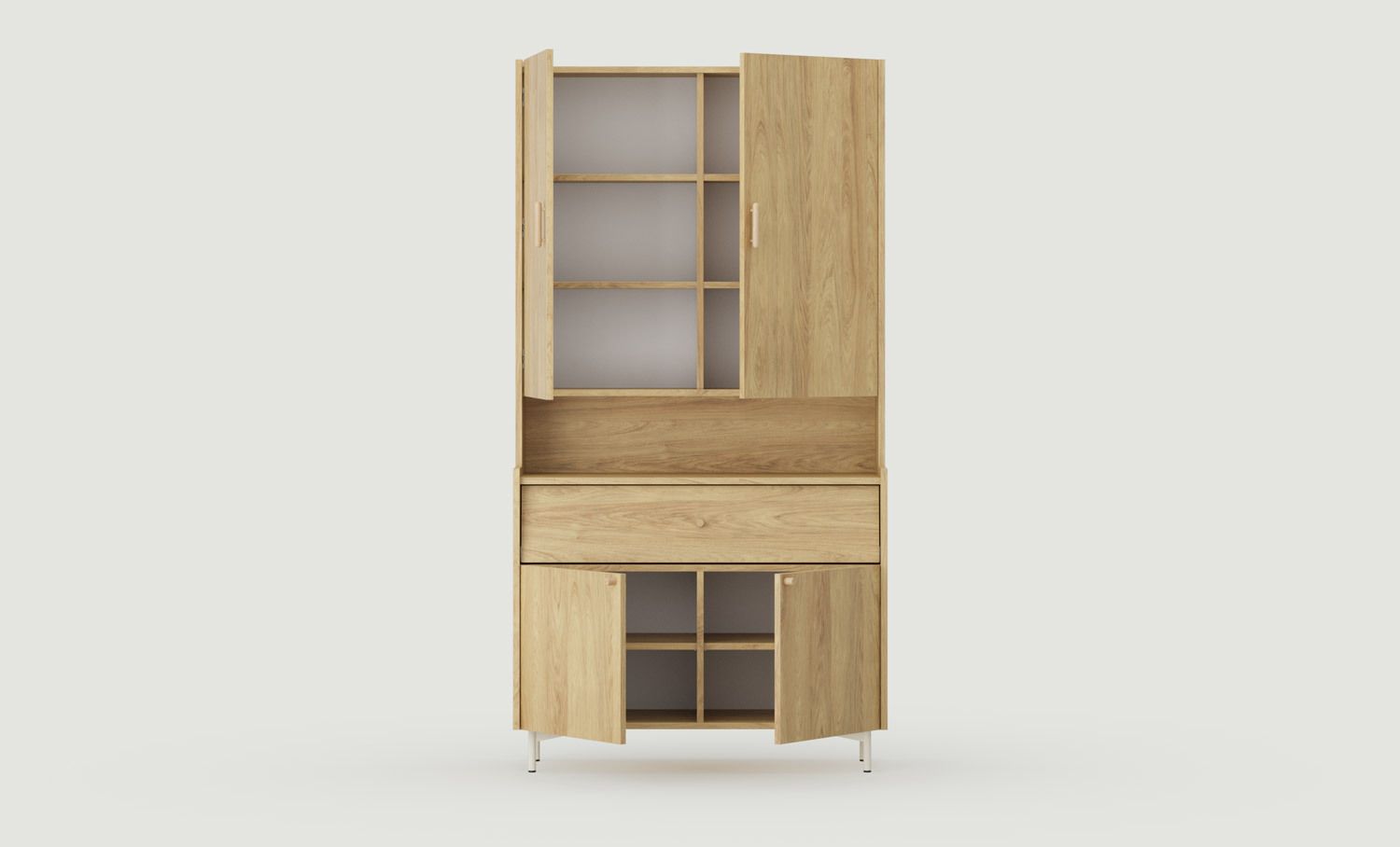 Buffet SKRA SKR39
Couleur : Hickory naturel
Pied : Milky Way
Poignée supérieure : Chêne Cigare
Poignée inférieure : bouton en chêne
                            