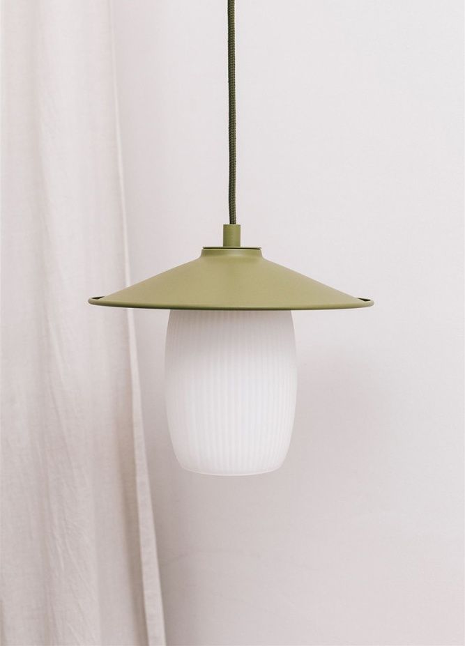 JINGU A Suspension de plafond vert olive