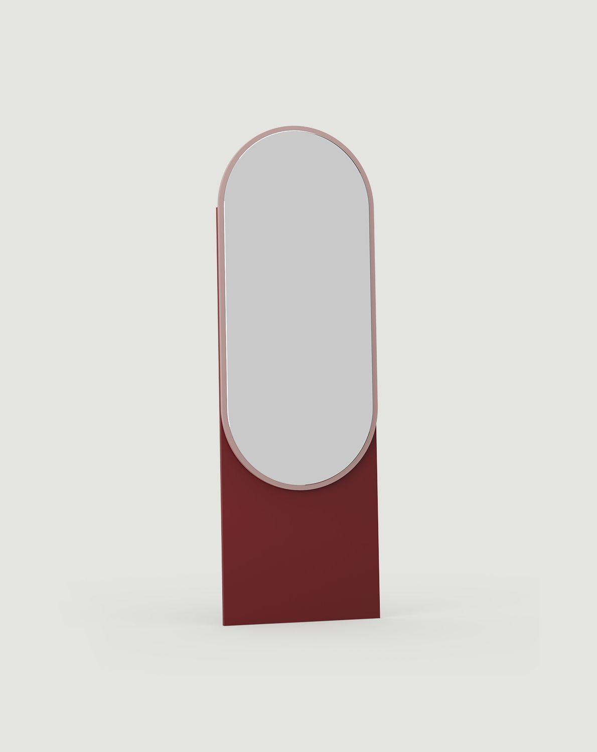 Miroir sur pied LAYERS LAY52
Couleur : Bourgogne de Marseille
Couleur du cadre, de la plaque sous le miroir : Rose antique
Type de panneau de miroir : Classique