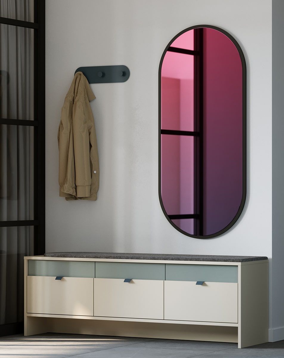 LAYERS Miroir suspendu LAY54
Couleur : Noir Onyx
Type de surface du miroir : Prisme décoratif