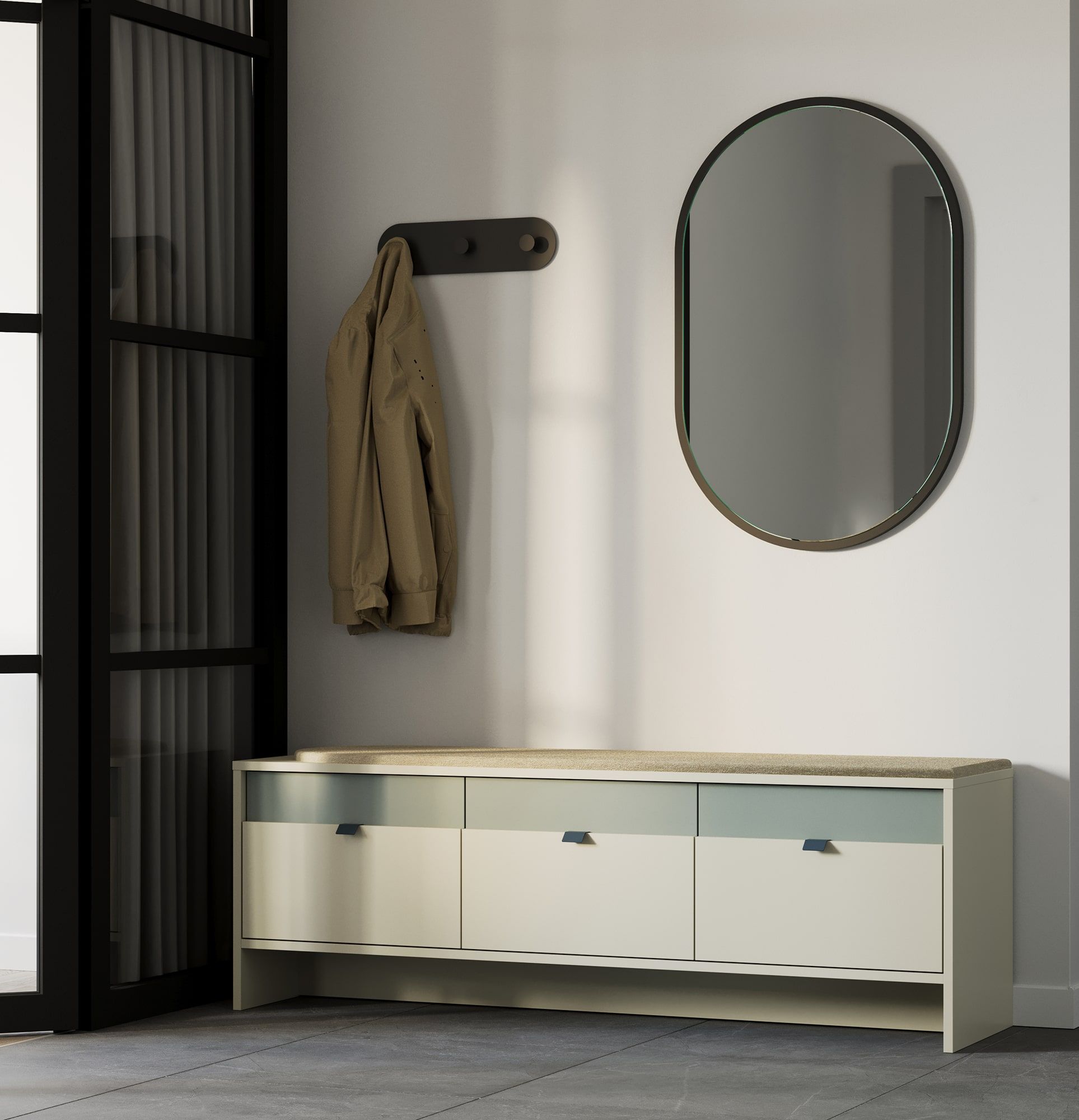 Petit miroir suspendu LAYERS LAY58
Couleur : Noir Onyx
Type de panneau de miroir : Classique
