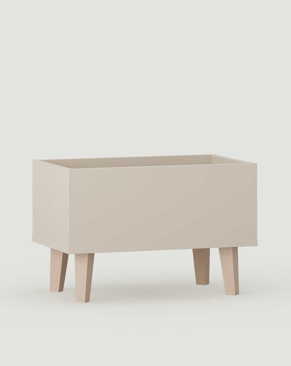 Cache-pot FENRIS sur pieds en bois DF01
Couleur : Cachemire enveloppant
Pied : Trapèze Hêtre Beige