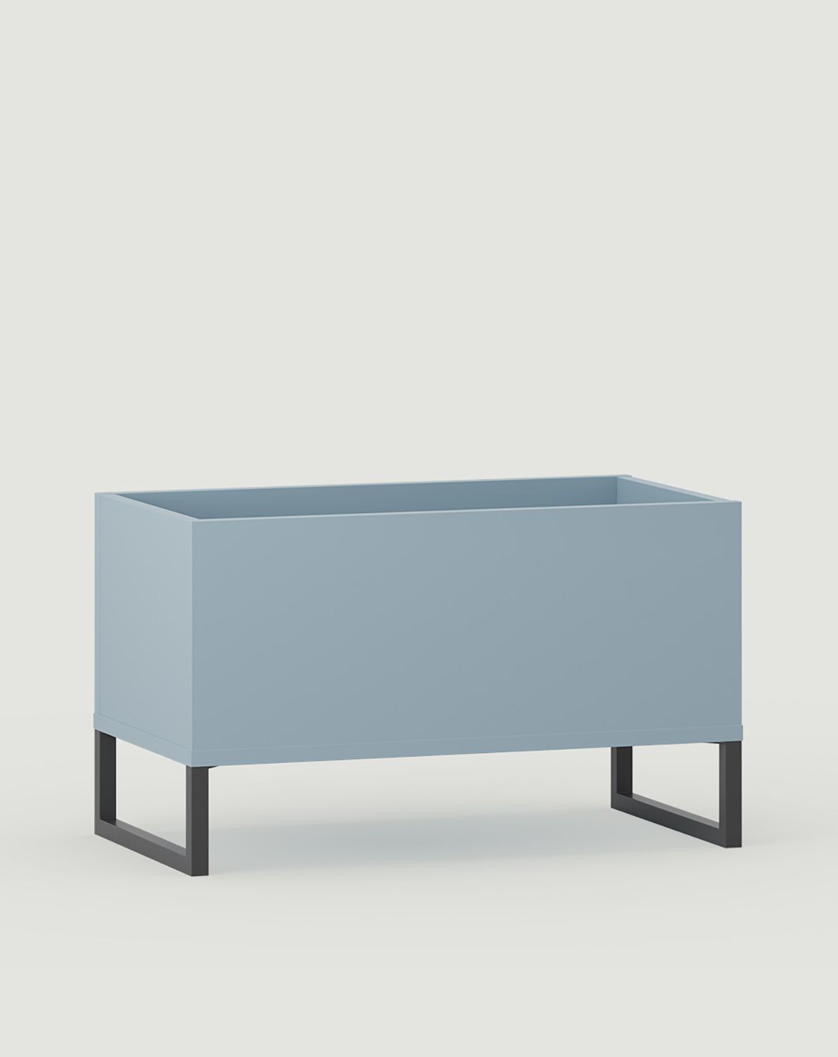Cache-pot ODIS sur pieds en acier DN01
Couleur : Bleu colombe
Couleur du pied : Acier ODIS Gris