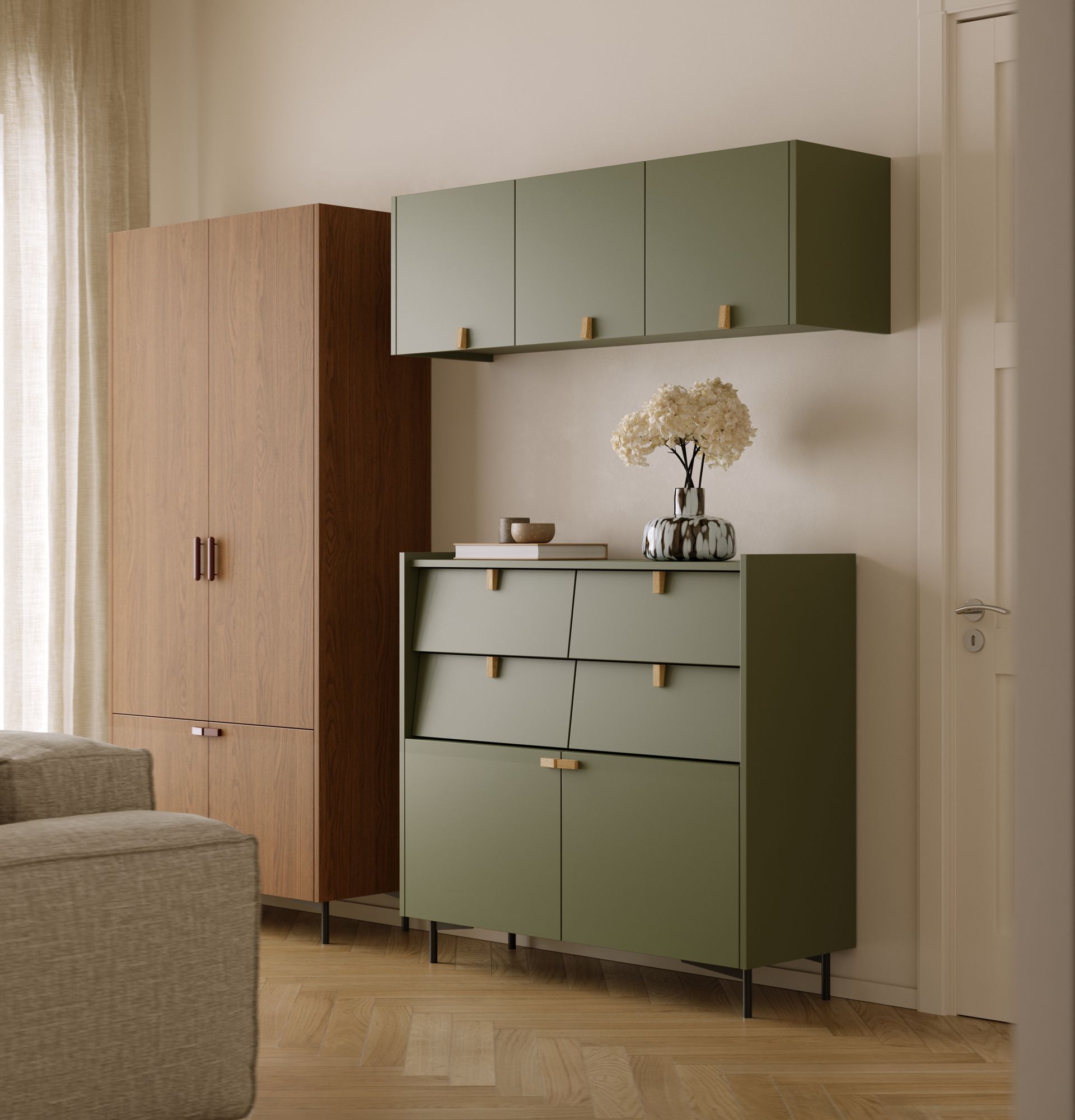 SKRA SKR80 triple paon
Couleur : Vert Cyprès
Poignée : Wedge en chêne