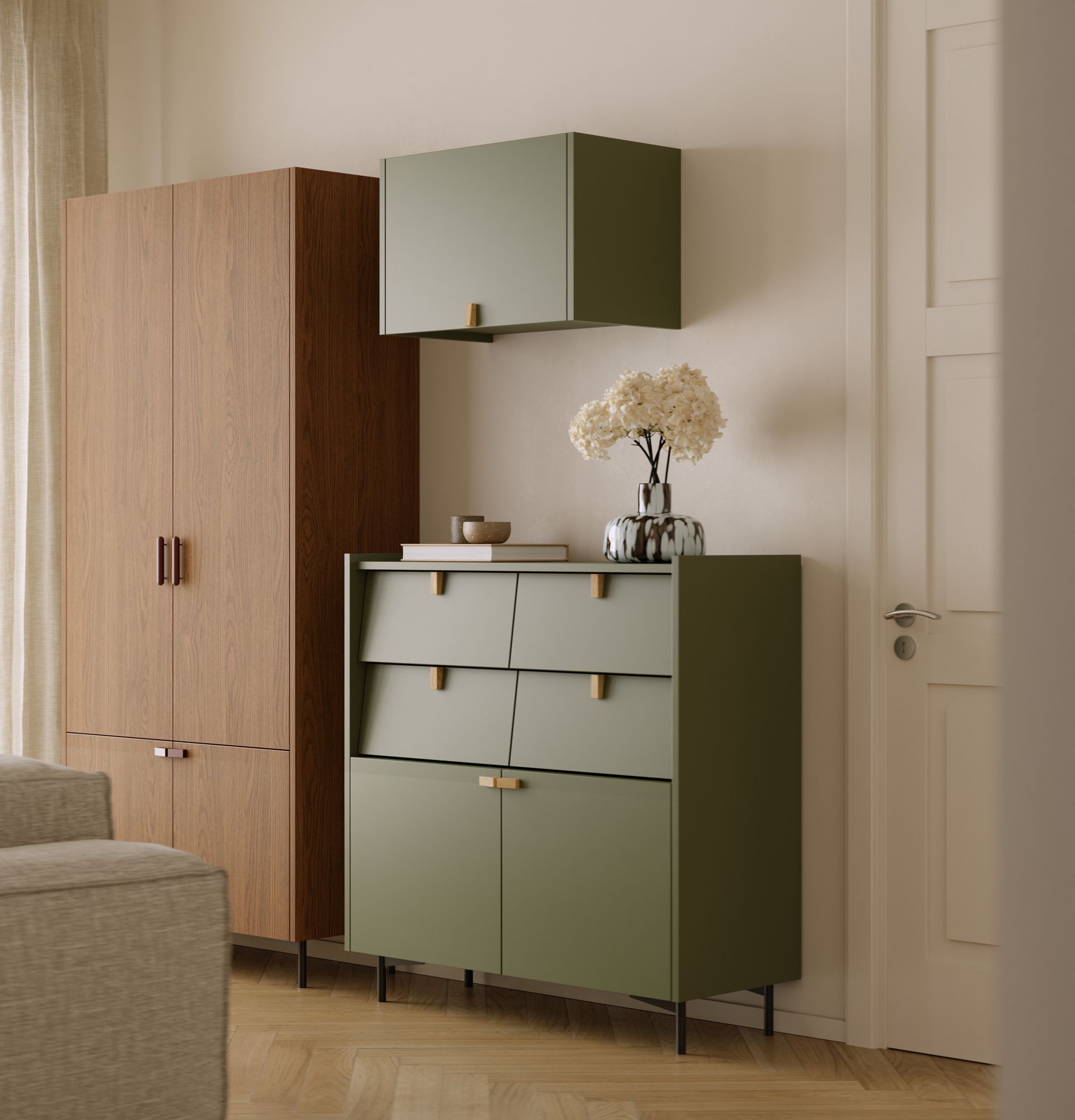 Pavillon SKRA SKR78
Couleur : Cypress Green
Poignée : Wedge en chêne