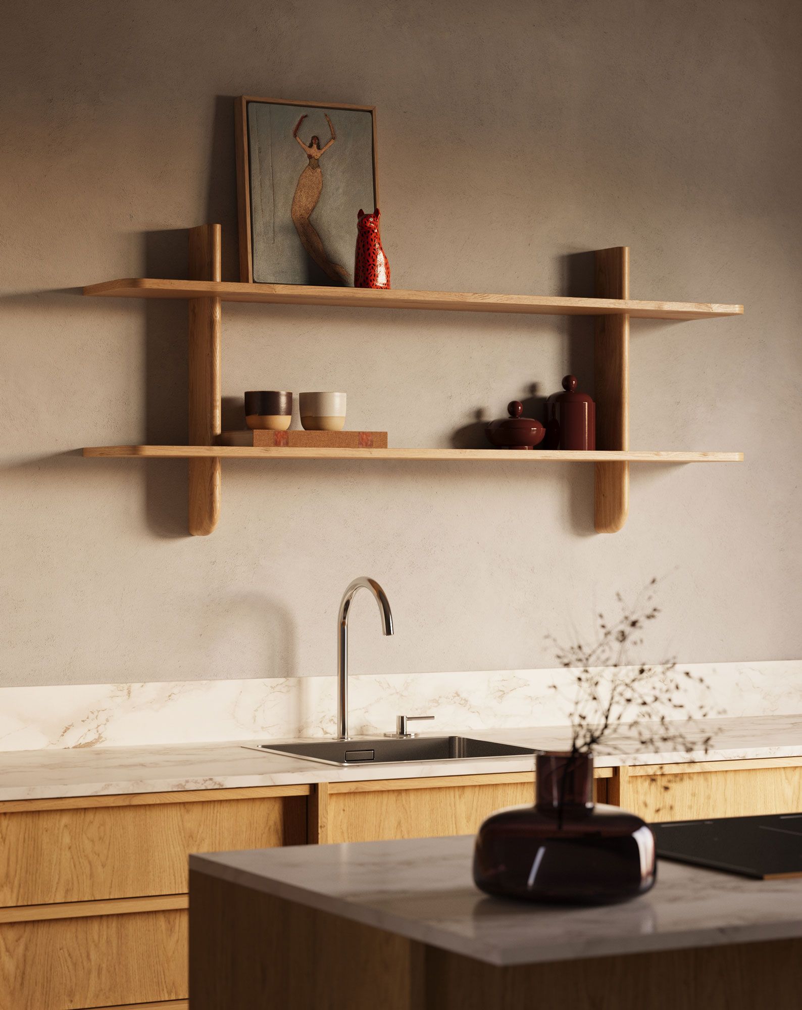 Etagère en bois Huko HU01