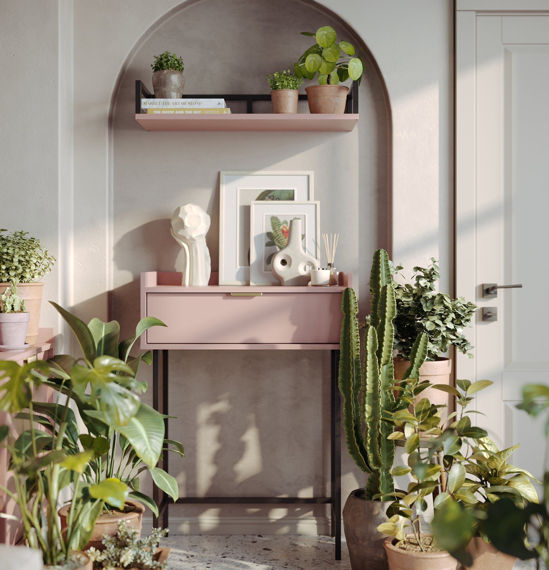 ODIS PA1 étagère industrielle
Couleur : Rose antique
