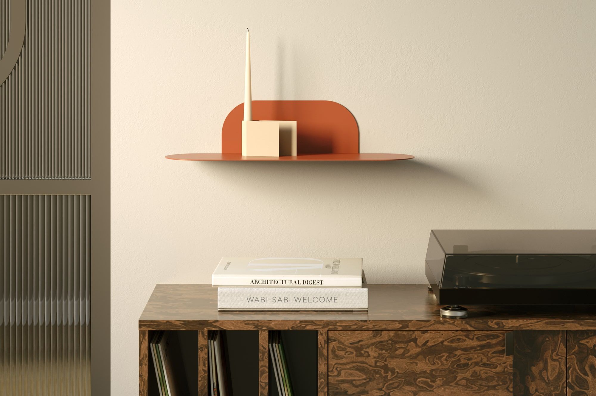 Etagère de présentation en acier LAYERS LAY82
Couleur : Terracotta ardent