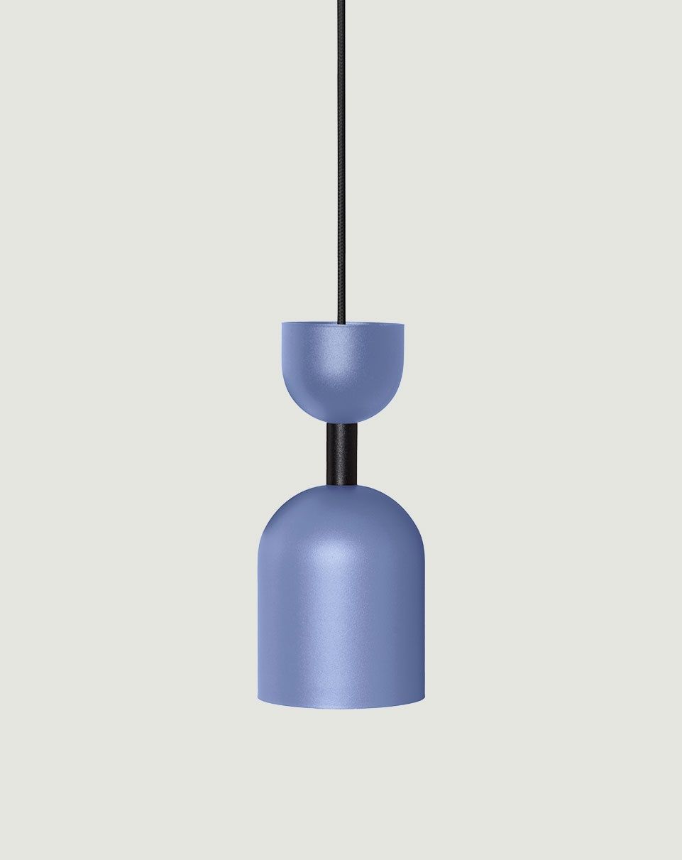 SUPURU plafonnier bleu avec tube noir