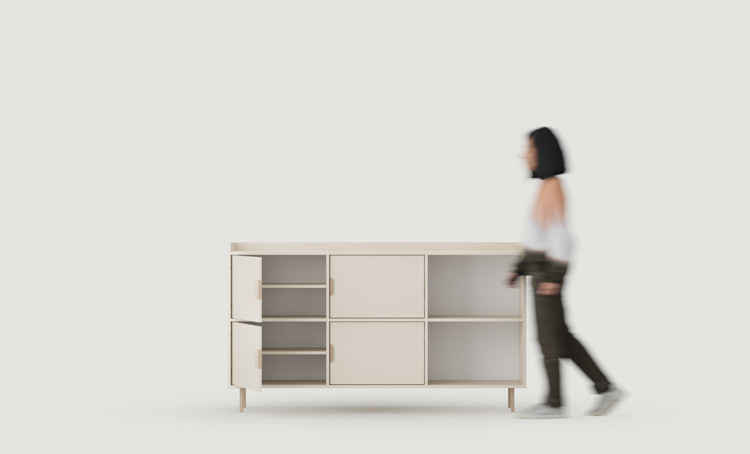 SIGI bibliothèque de bureau SRPRO2
Couleur : beige champagne
Pied : Cappuccino
Poignée : LAYERS 110 Cappuccino