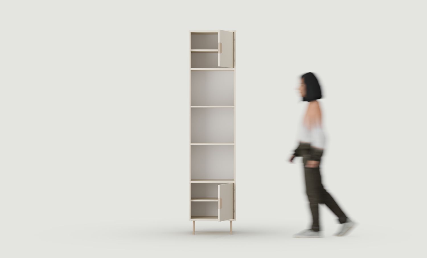 SIGI bureau bibliothèque haute à caisson SRWPRO1
Couleur : beige champagne
Pied : Cappuccino
Poignée : LAYERS 110 Cappuccino