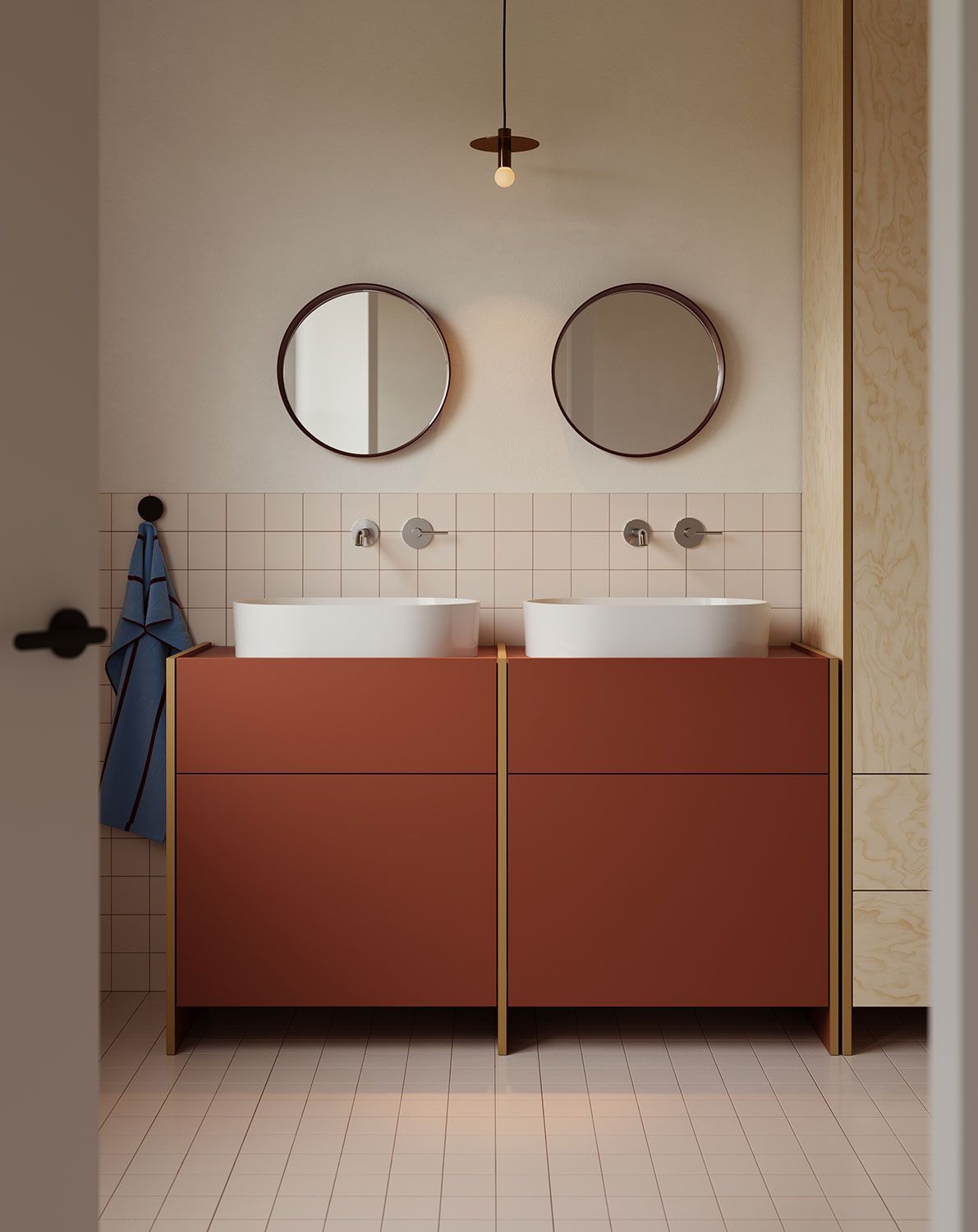 OMNIRES ASKA ASK30 meuble double vasque
Couleur : Terracotta ardent
Placage : Contreplaqué