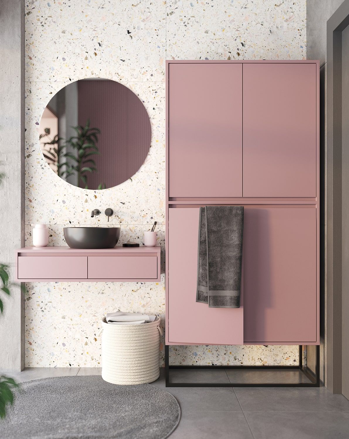 ODIS OS2 piédestal
Couleur : Rose antique
Couleur du pied : ODIS Steel Black