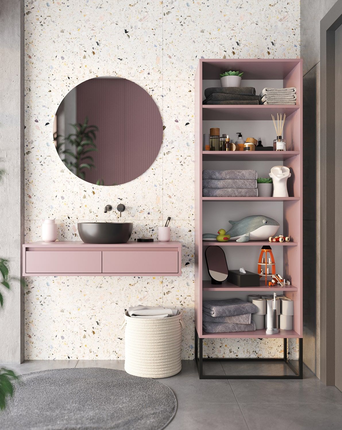 ODIS OS3 piédestal
Couleur : Rose antique
Couleur du pied : ODIS Steel Black