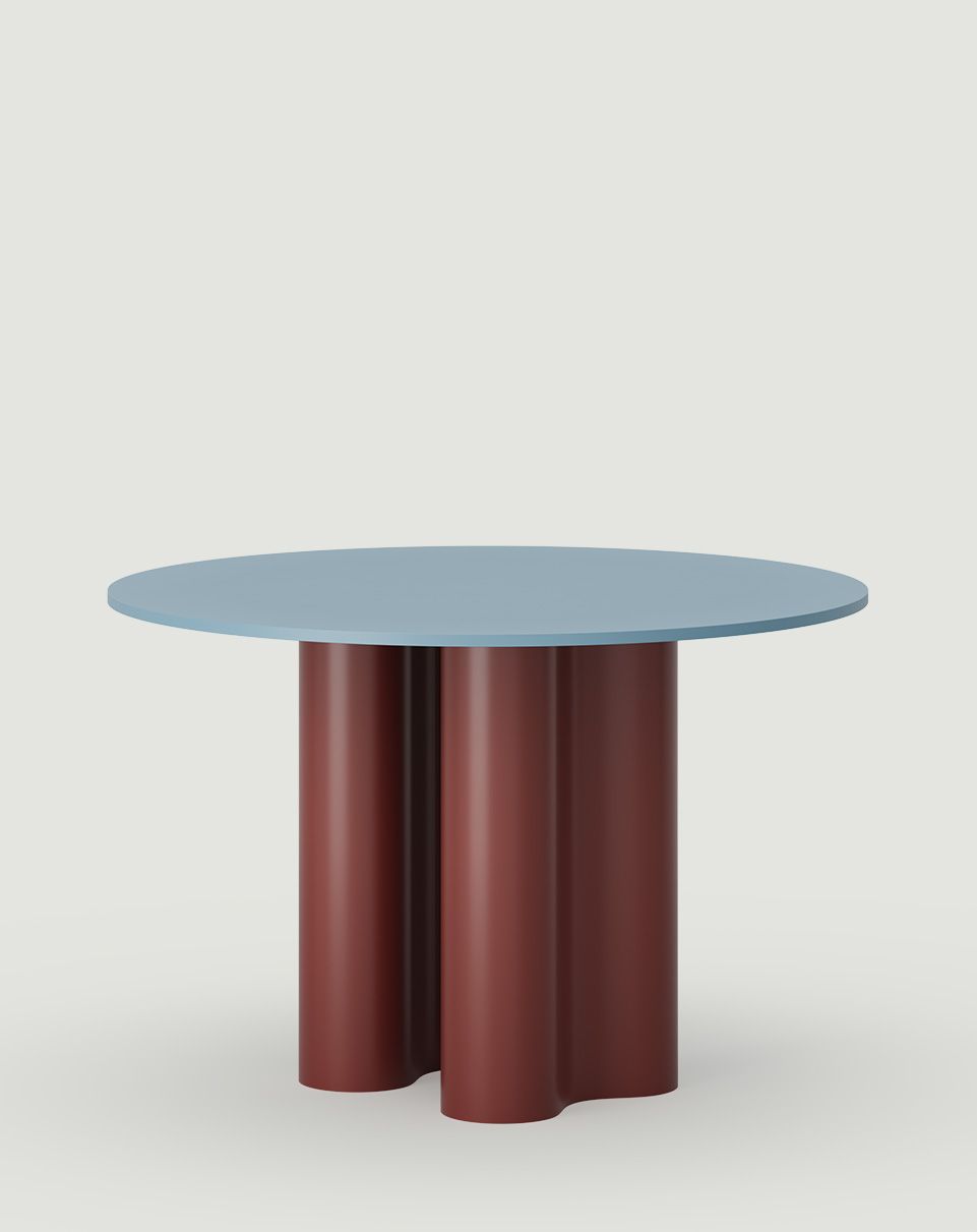 Table de salle à manger BULB 115 cm SBU01
Couleur : Matin brumeux
Couleur des pieds : Martian Red