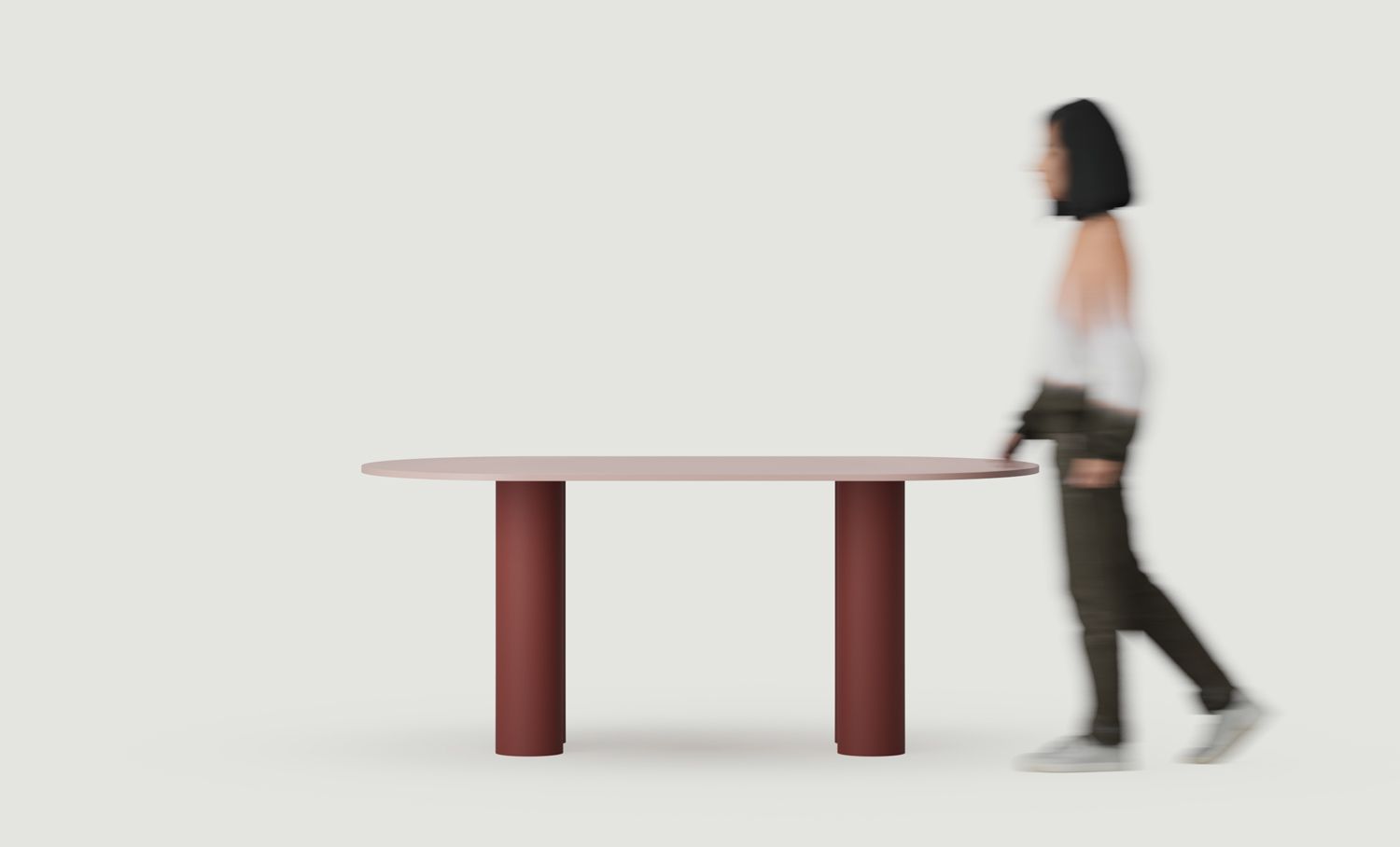 Table de salle à manger BULB 180 cm SBU02
Coloris : Sugar Wattle
Couleur des pieds : rouge martien
