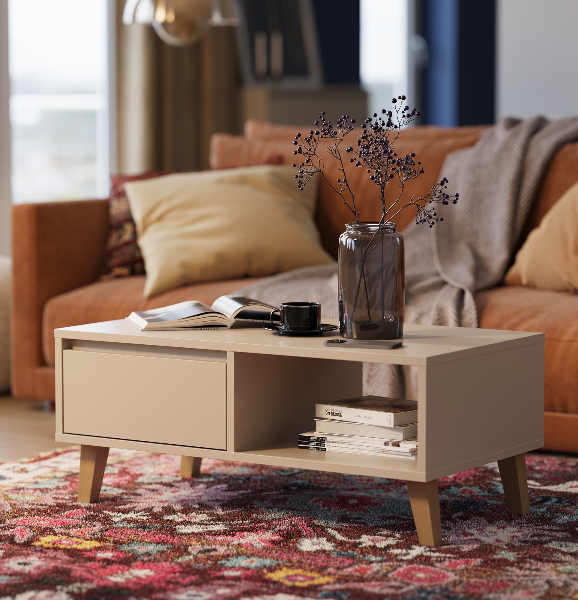 Table basse FENRIS SF1
Couleur : Frêne Blanc Argile
Pied : hêtre trapézoïdal teinté
