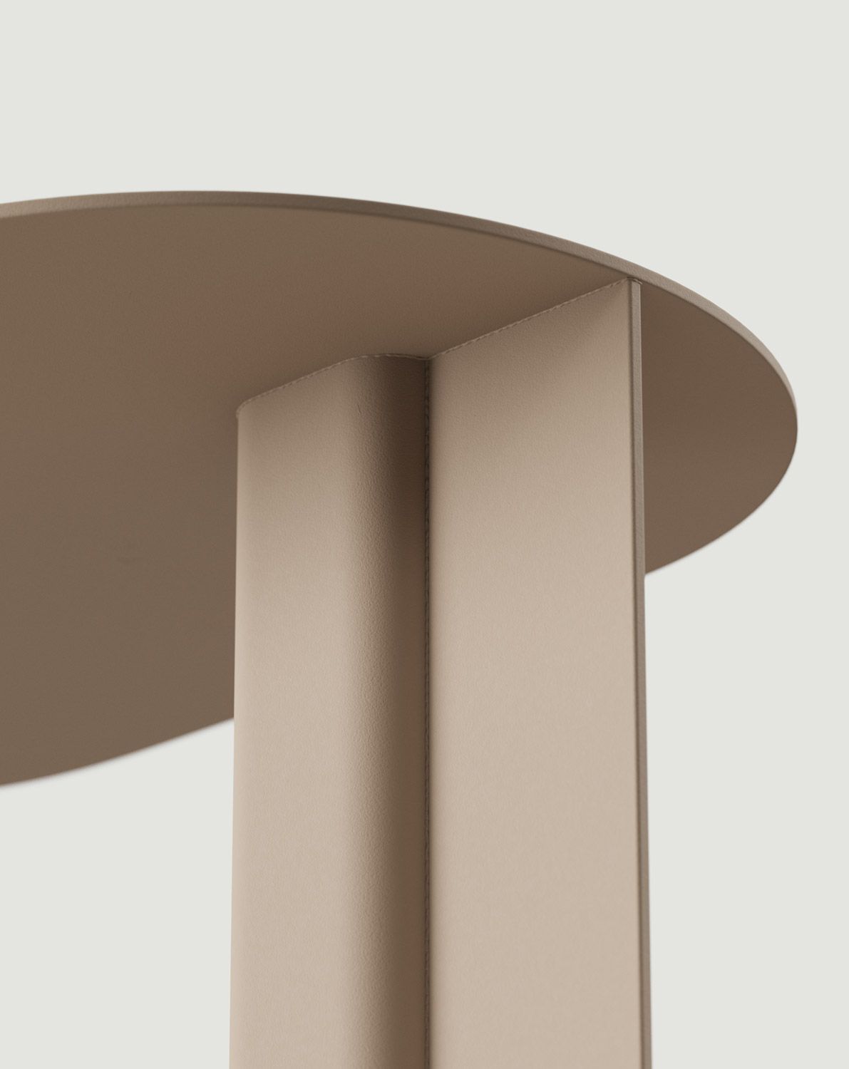 LONDO Table auxiliaire en acier cappuccino