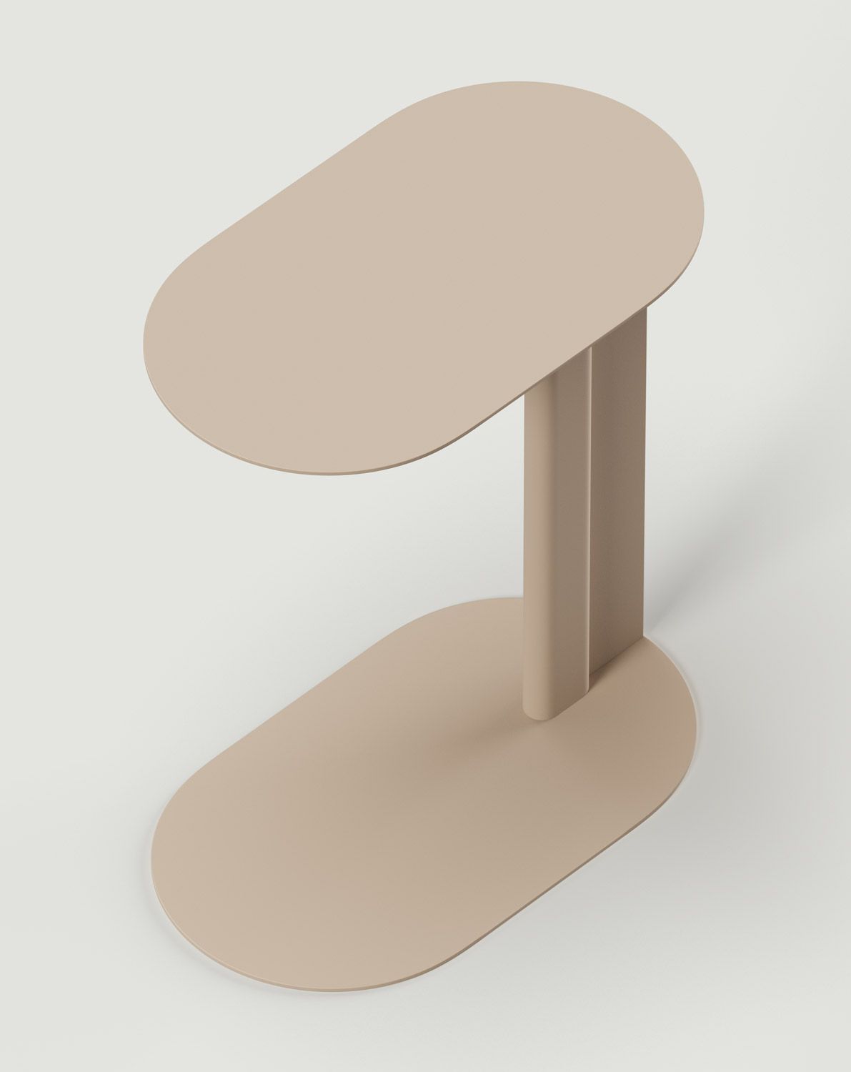 LONDO Table auxiliaire en acier cappuccino