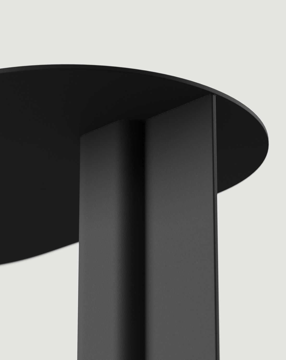 Table auxiliaire en acier LONDO Noir
