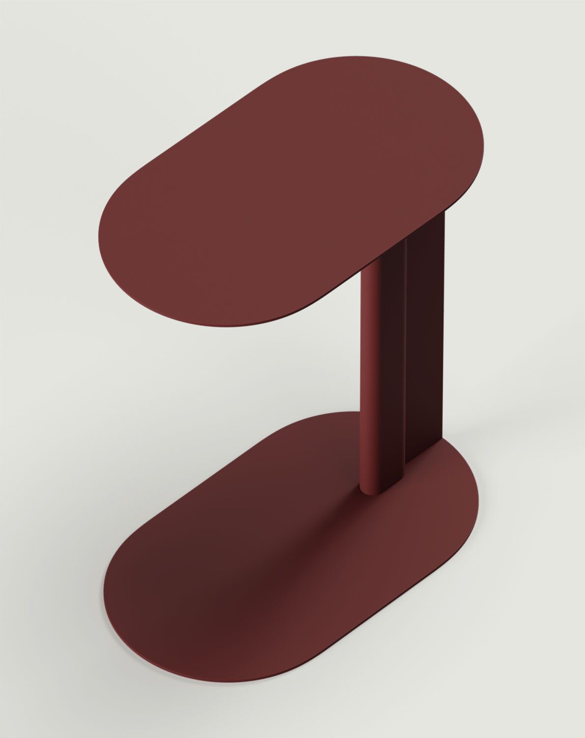 LONDO table auxiliaire en acier rouge martien
                            