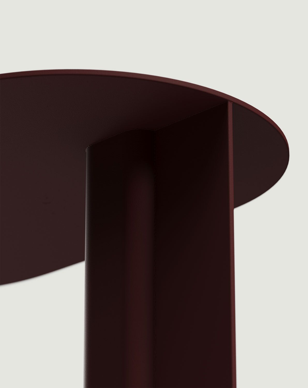 LONDO table auxiliaire en acier rouge martien
                            
