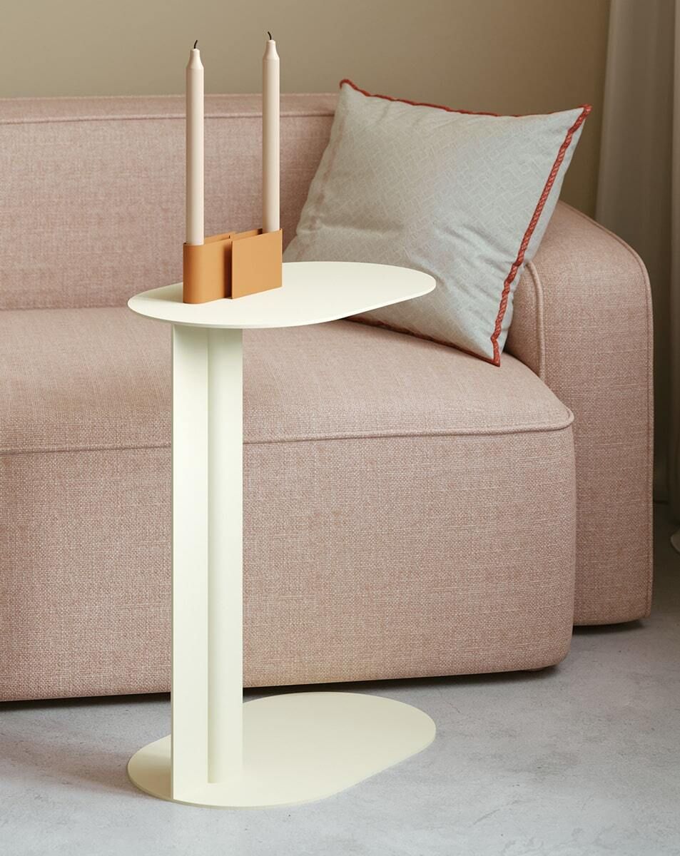 Table auxiliaire en acier LONDO Milky Way