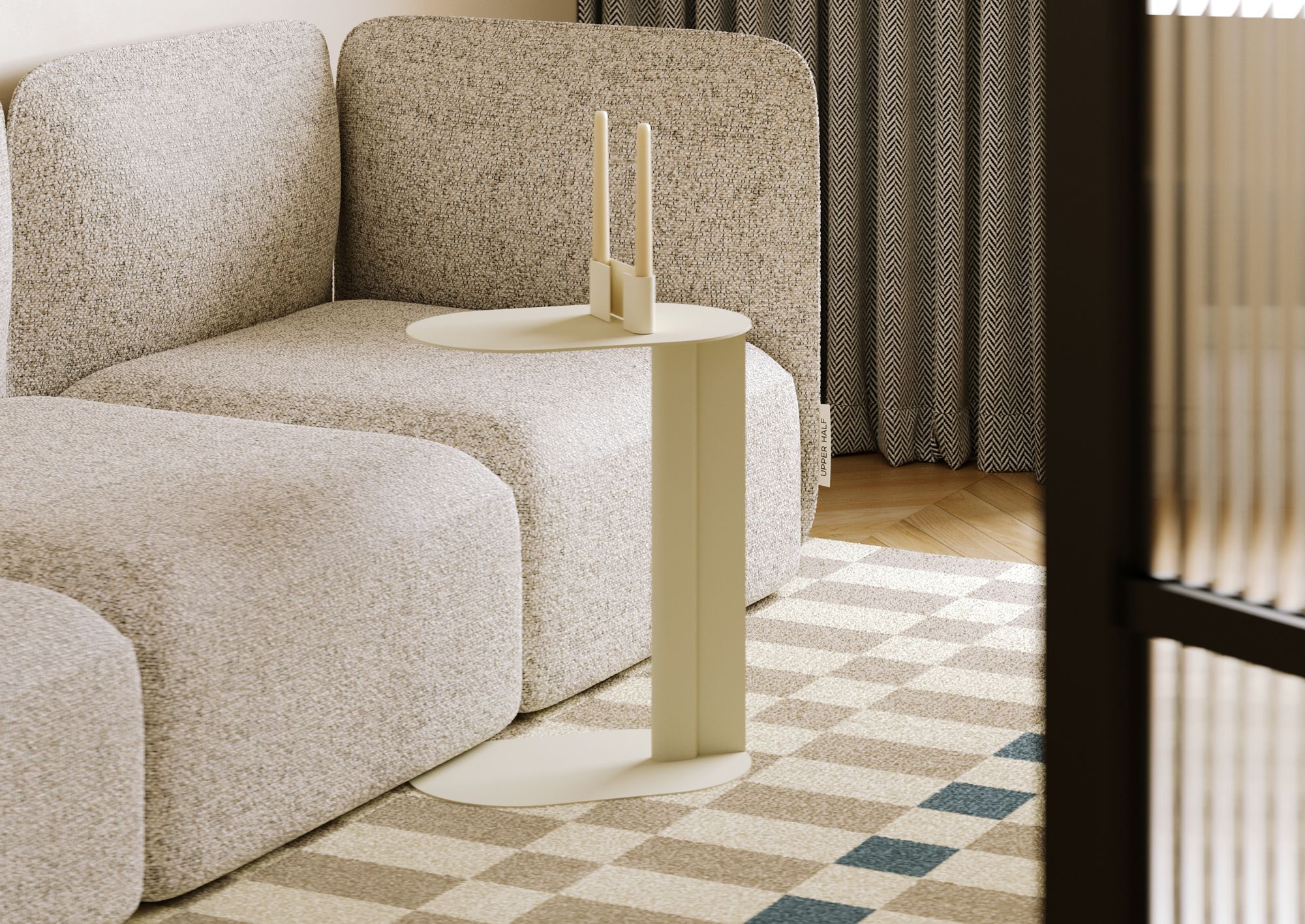 Table auxiliaire en acier LONDO milky way