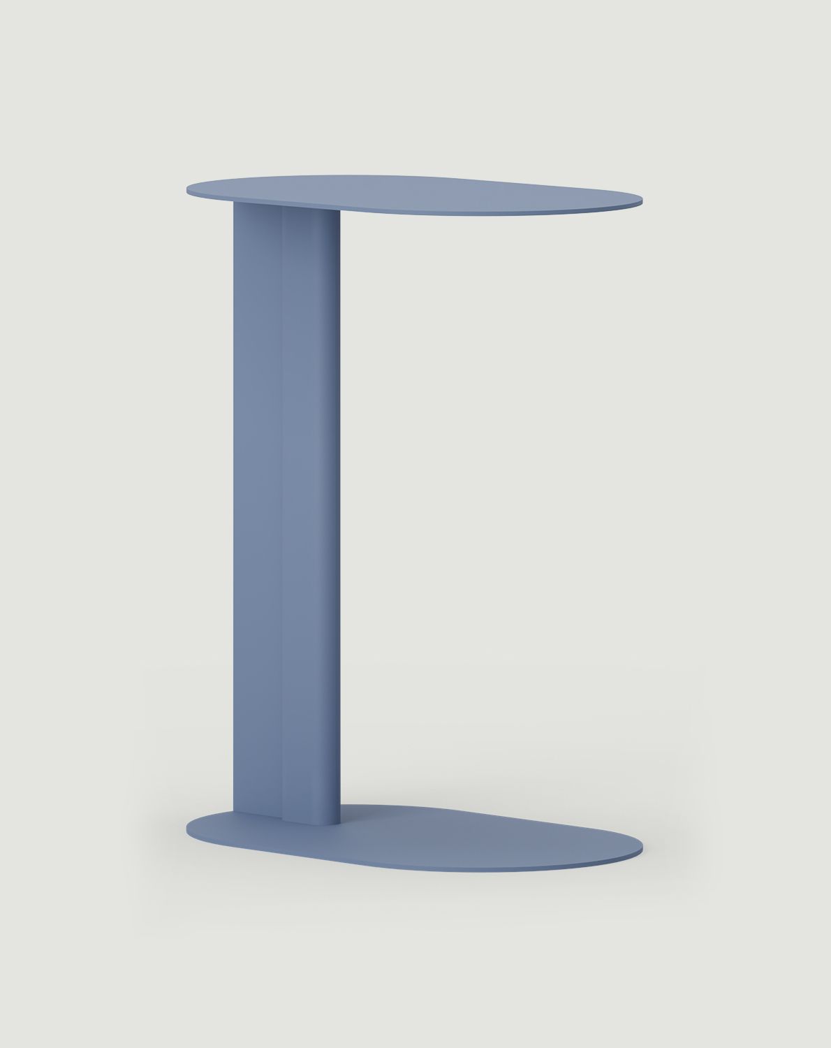 LONDO table auxiliaire en acier bleu tourterelle
                            