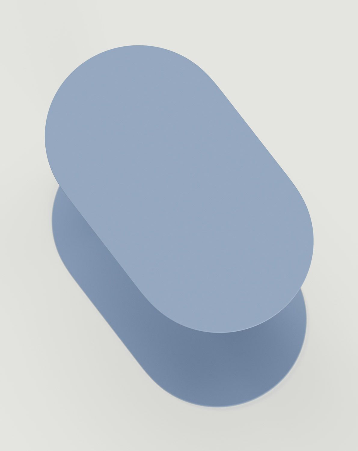 LONDO table auxiliaire en acier bleu tourterelle
                            