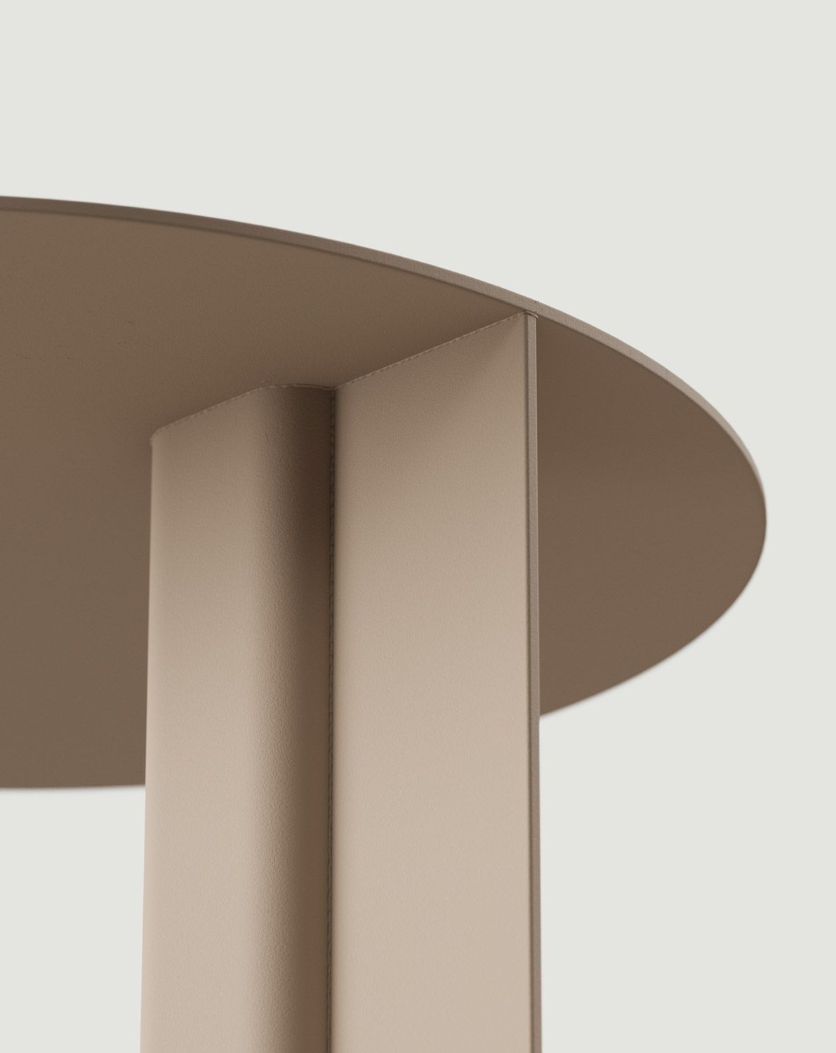 RONDO Table auxiliaire en acier cappuccino