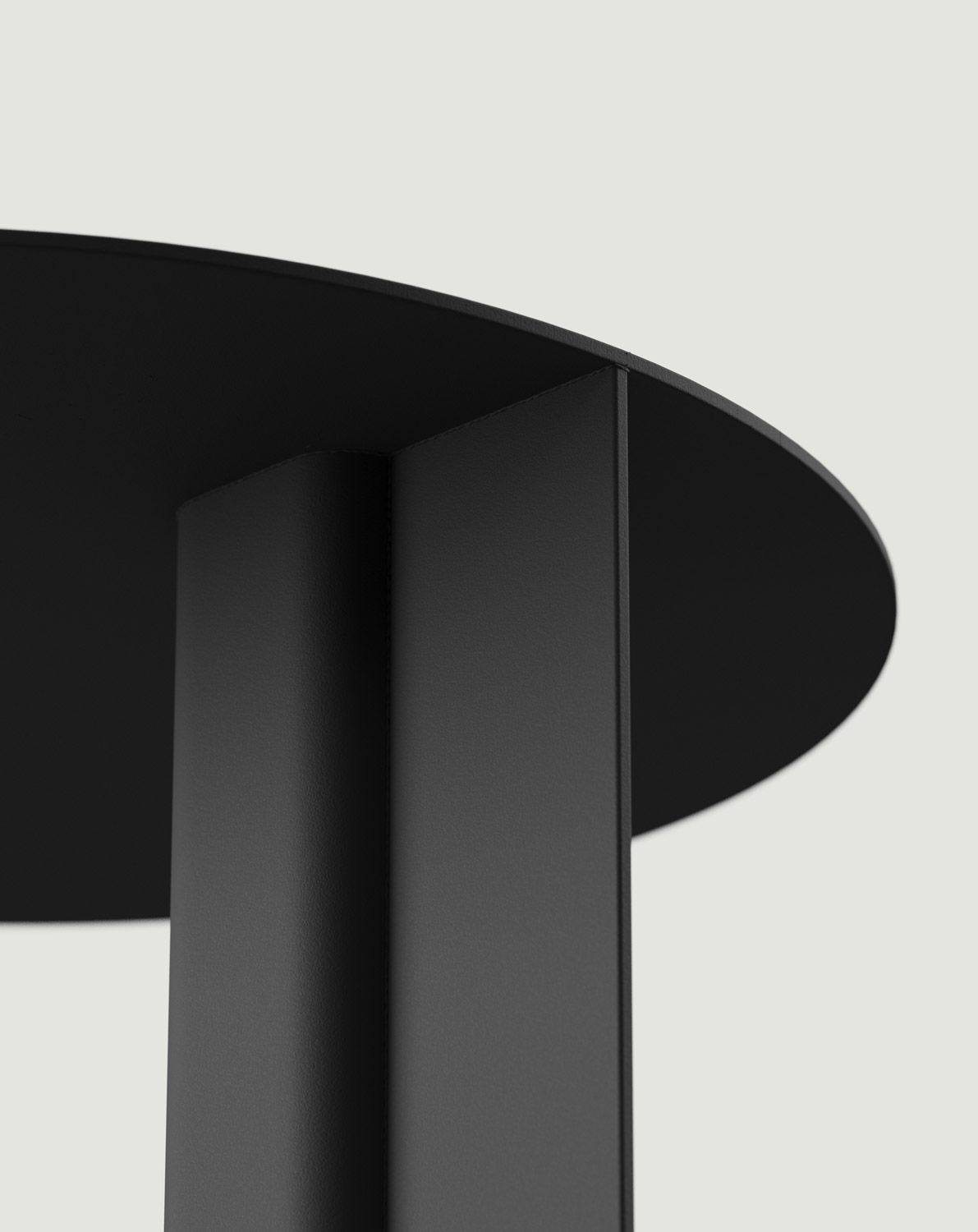 Table auxiliaire en acier RONDO Noir