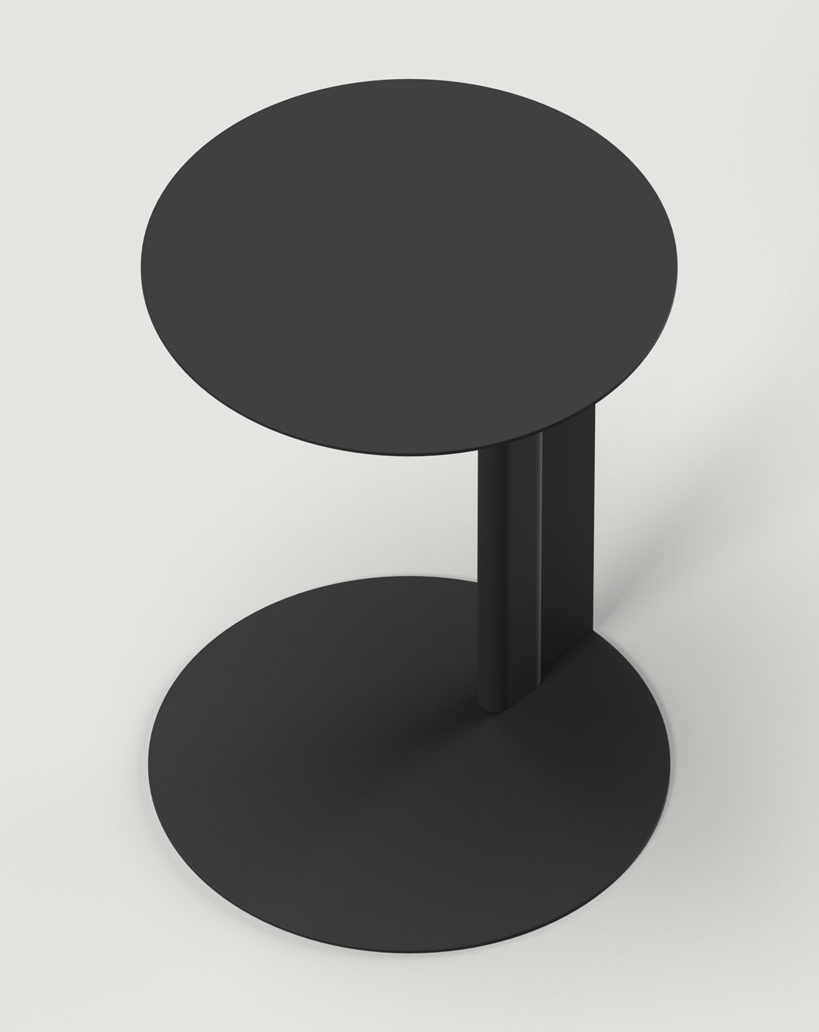 Table auxiliaire en acier RONDO Noir