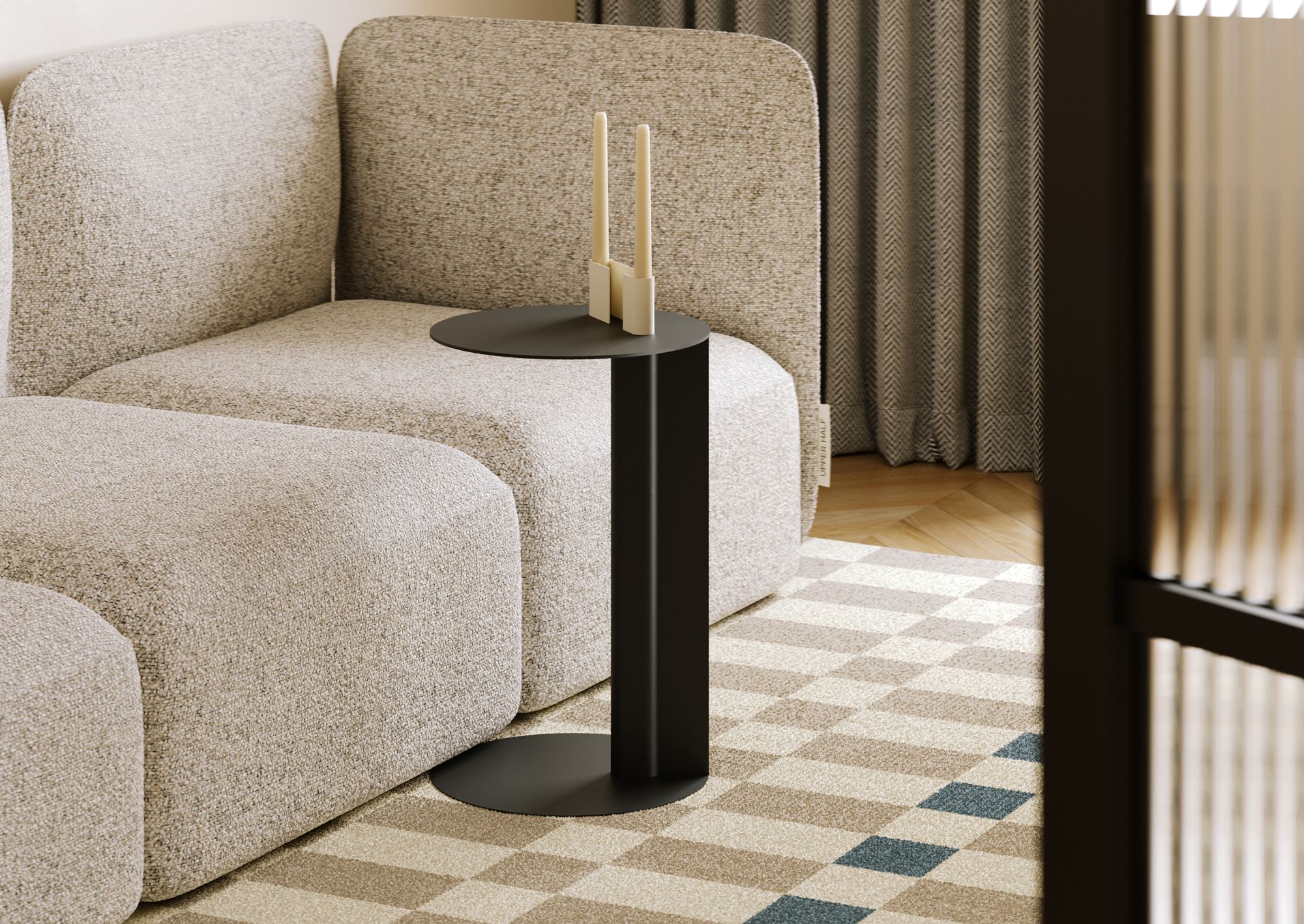 Table d’appoint en acier RONDO lagon