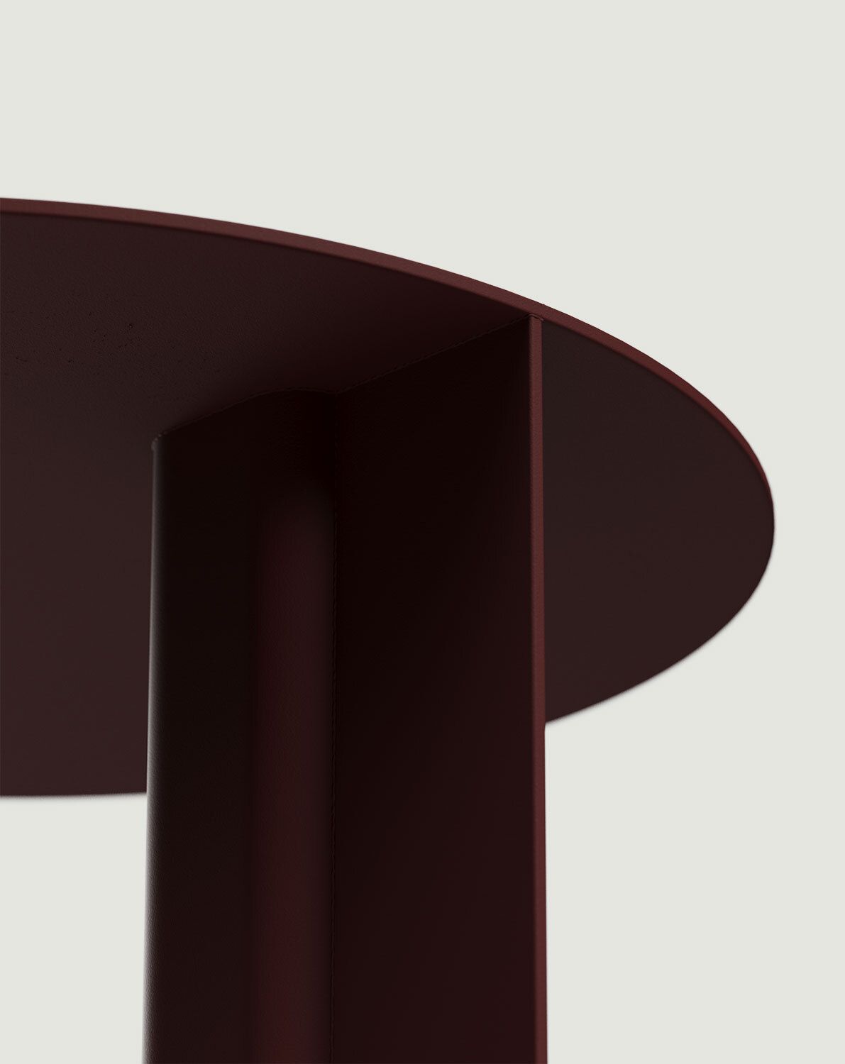 RONDO table auxiliaire en acier rouge martien
                            