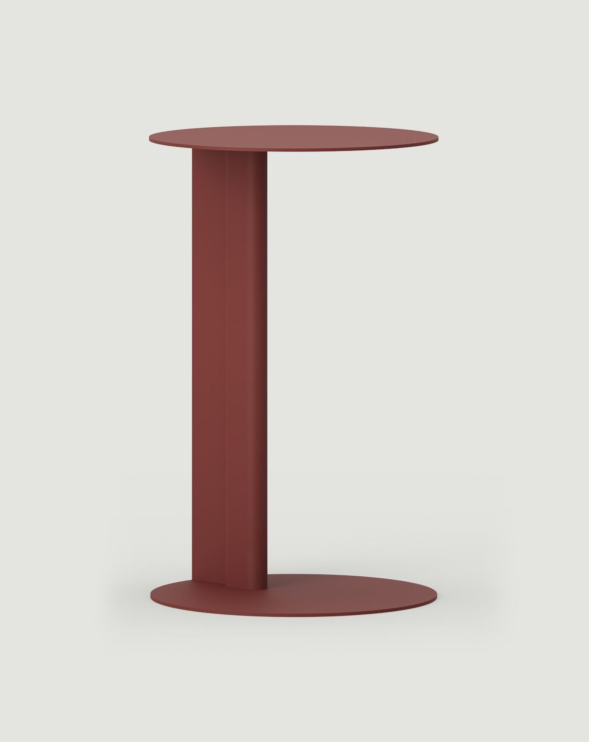 RONDO table auxiliaire en acier rouge martien
                            
                            