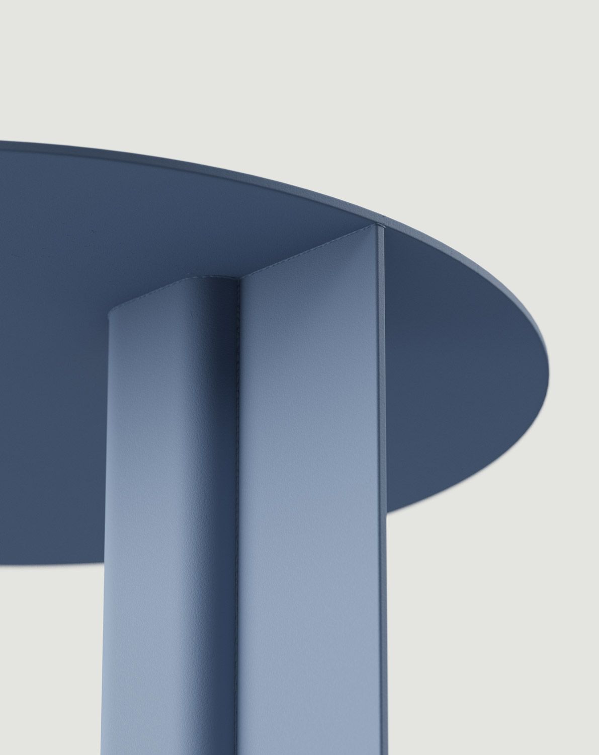 Table auxiliaire en acier RONDO Bleu colombe
                            