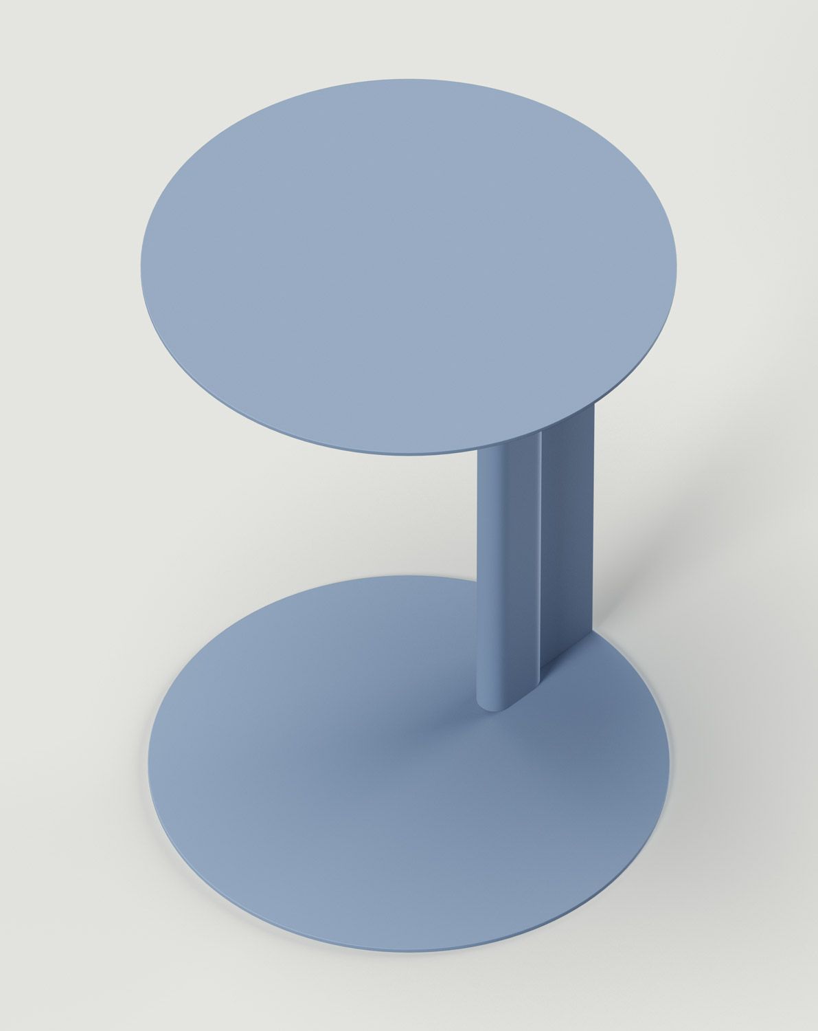 Table auxiliaire en acier RONDO Bleu colombe
                            