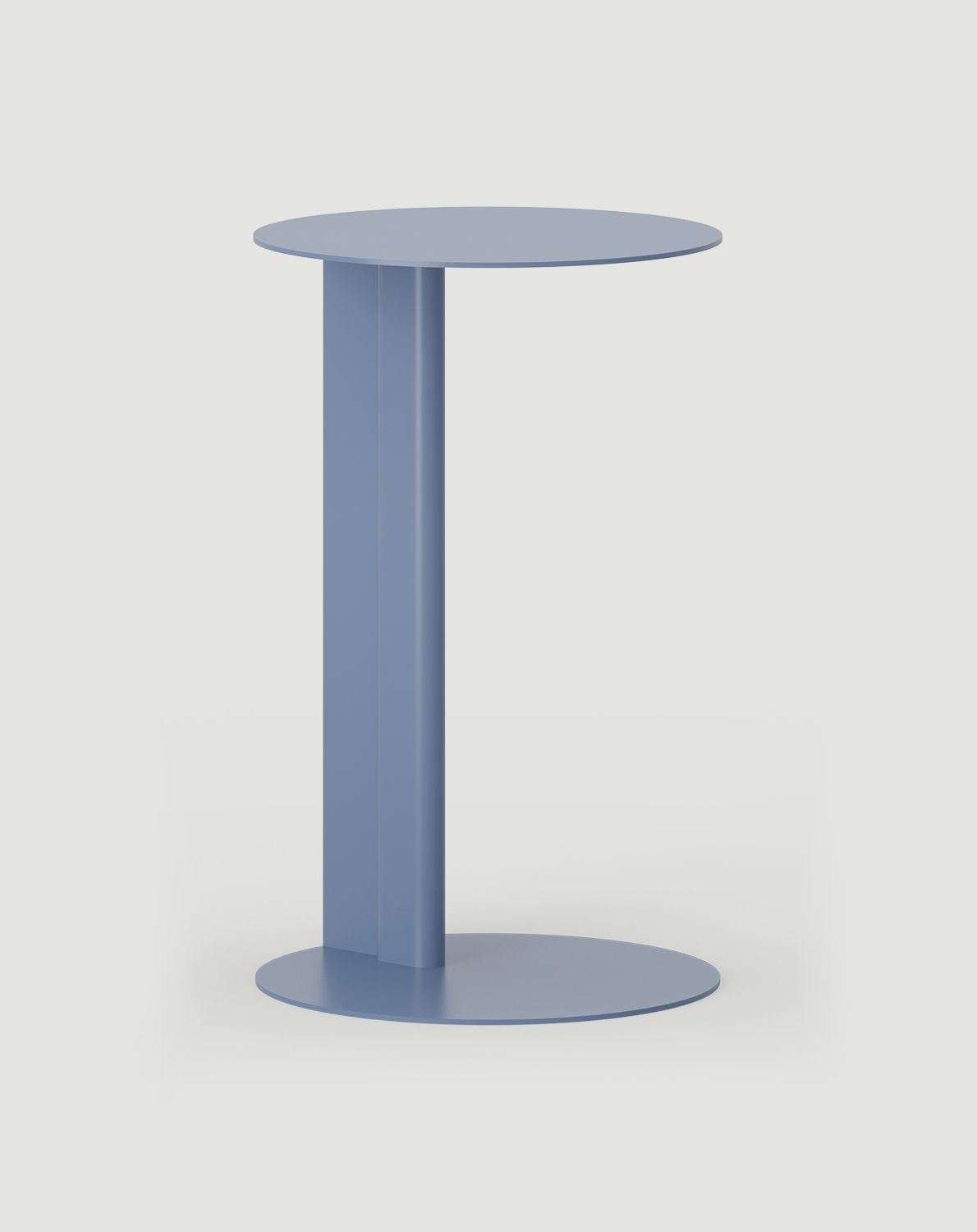 Table auxiliaire en acier RONDO Bleu colombe
                            