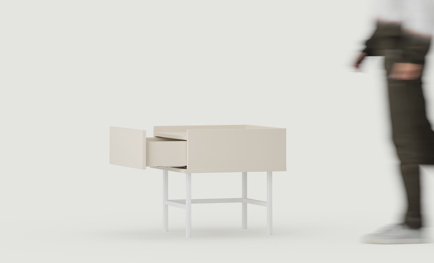 Table basse SIGI SSK1
Couleur : beige champagne
Pied : blanc