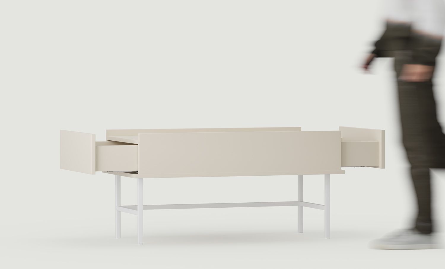 Table basse SIGI SSK2
Couleur : Beige Champagne
Pied : blanc
