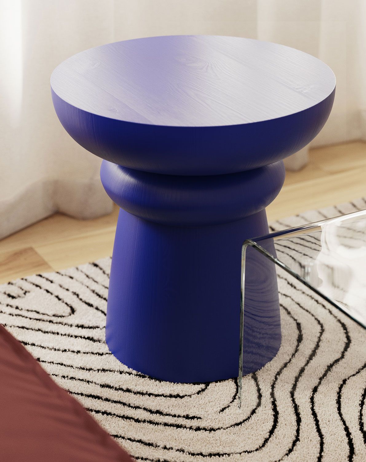 Table basse en bois FOLD SK5 Cobalt
