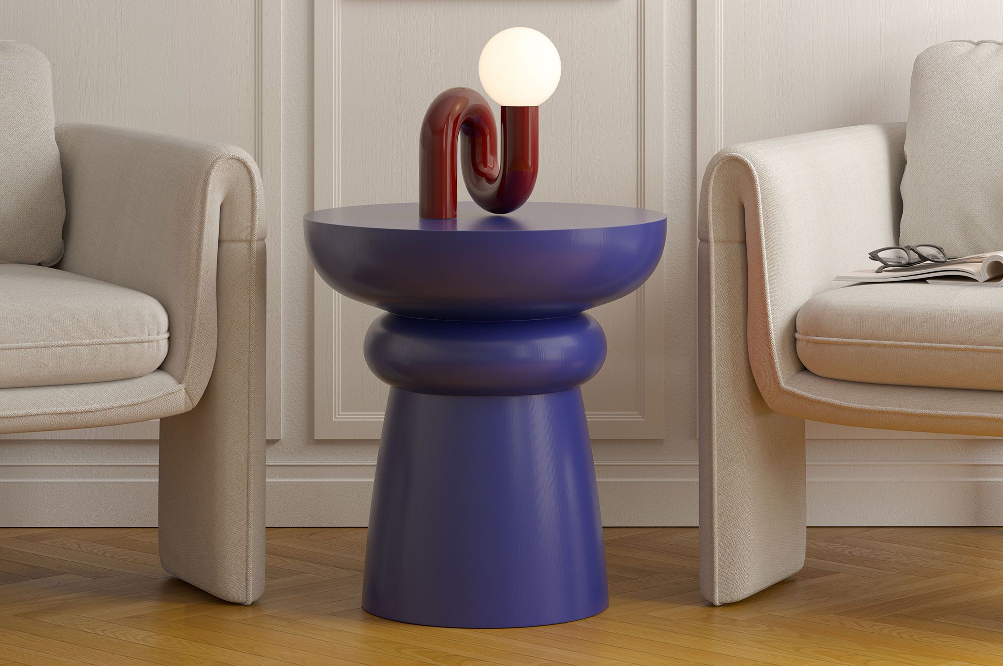 Table basse en bois FOLD SK5 Cobalt