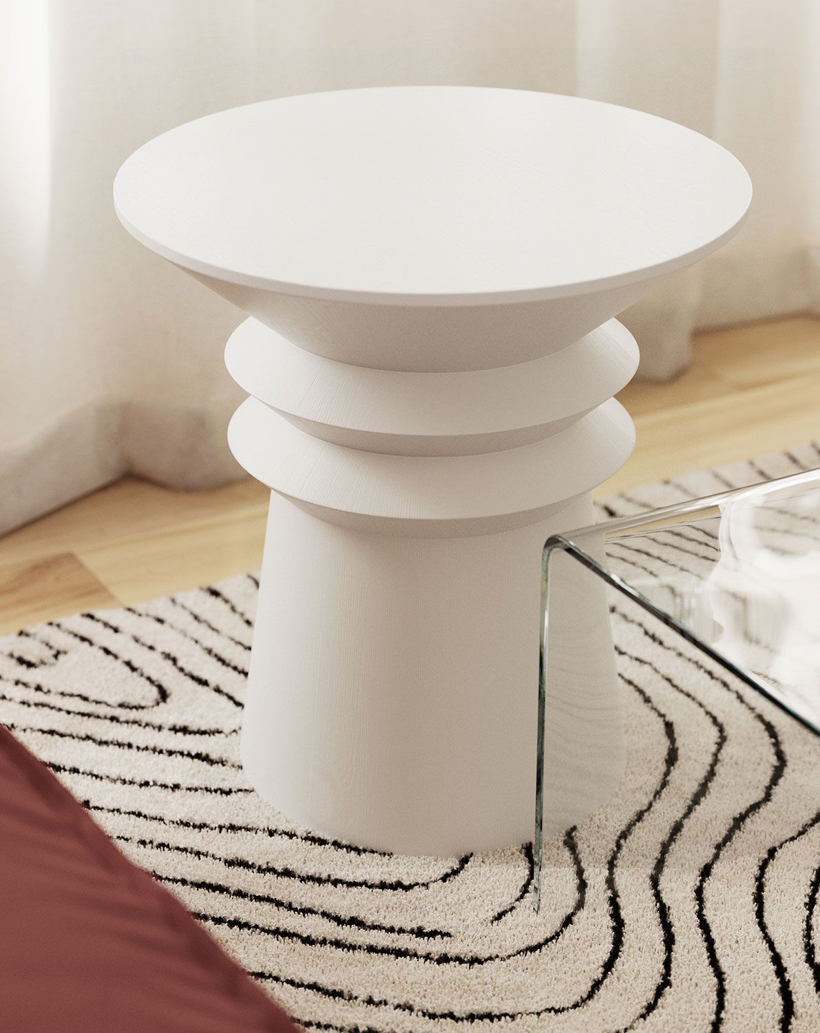 Table basse en bois LINE2 SK4 Blanc