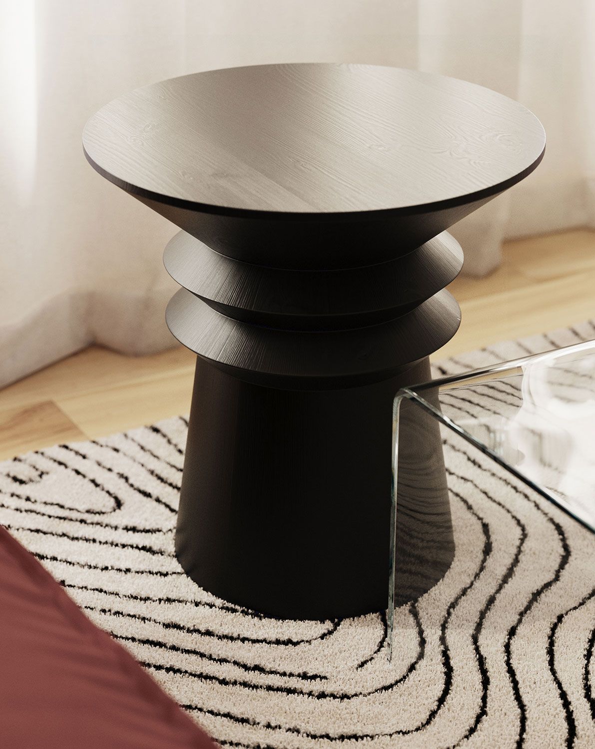 Table basse en bois LINE2 SK4 Noir