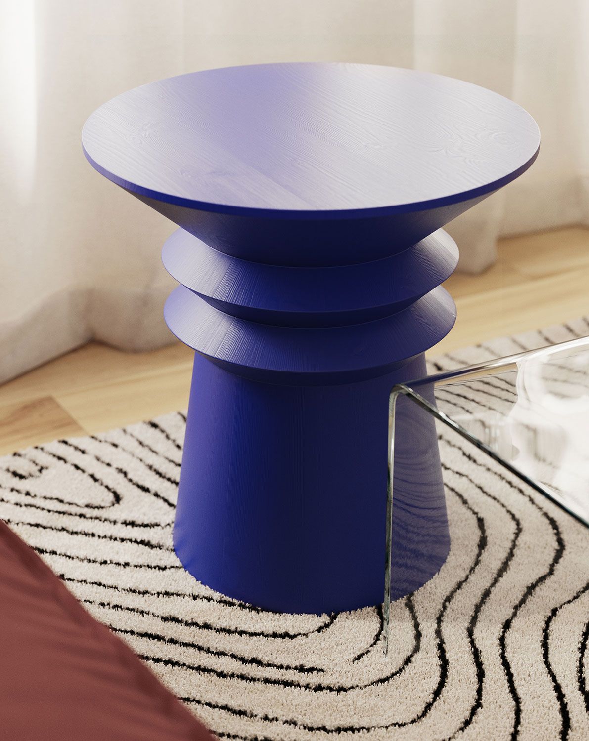Table basse en bois LINE2 SK4 Cobalt