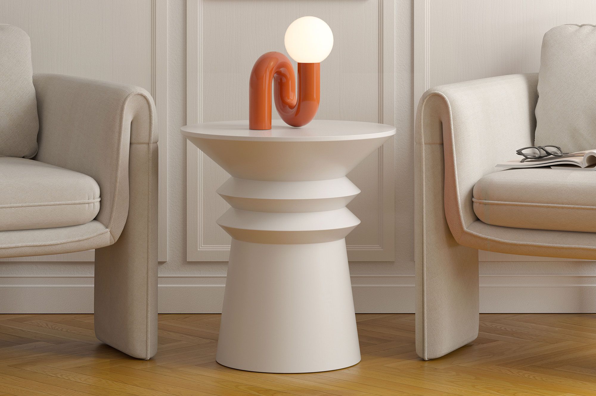 Table basse en bois LINE2 SK4 Blanc