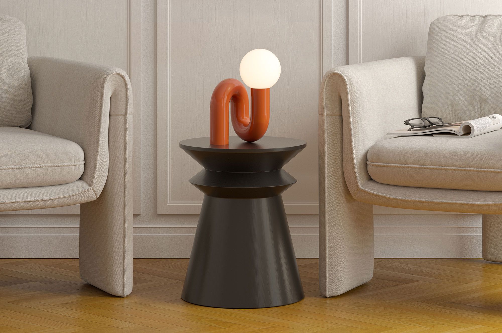 Table auxiliaire en bois LINE2 SP4 Noir
