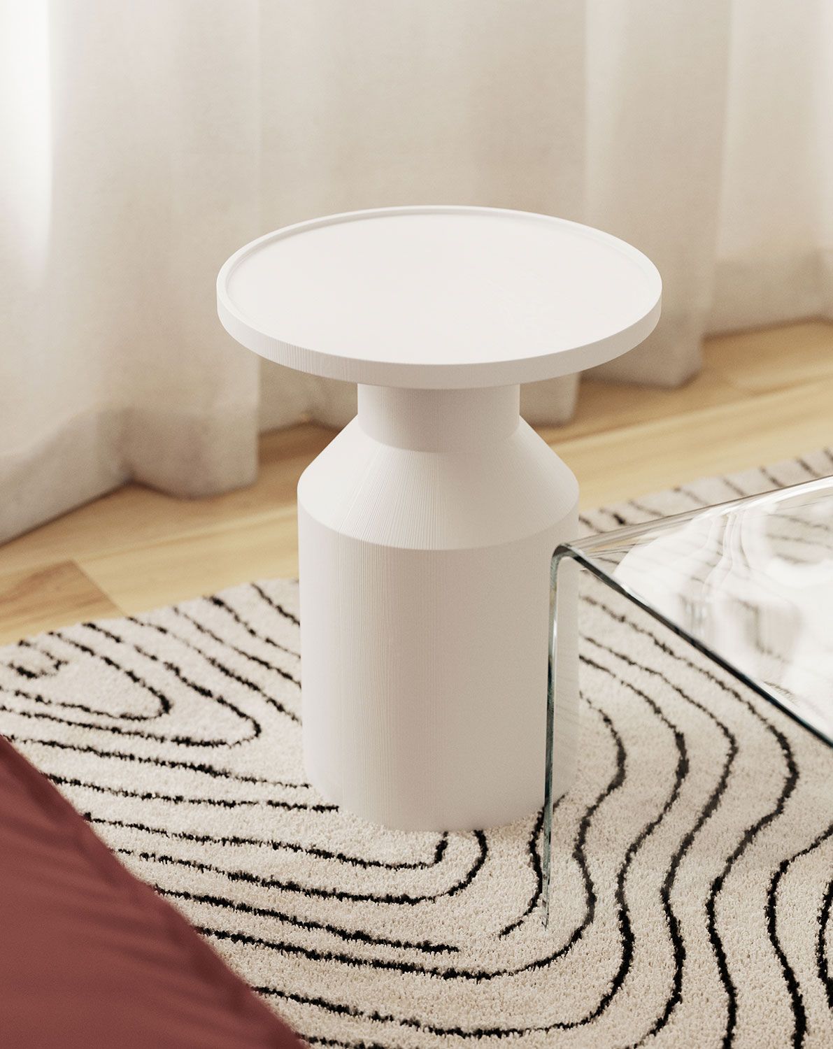 Table auxiliaire en bois FLAT SP2 Blanc