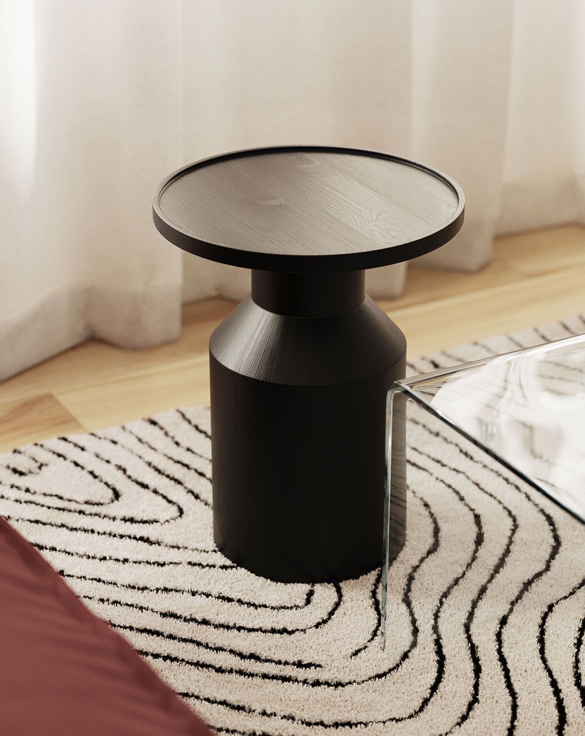 Table auxiliaire en bois FLAT SP2 Noir